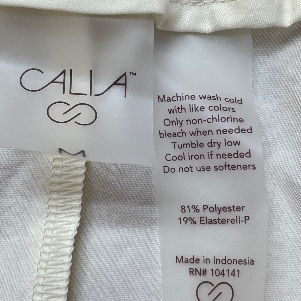 Calia Journey Skort Womens Medium Off White Paperbag Tie Front Active Skirt - Picture 3 of 5